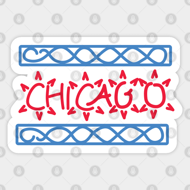 Chicago Flag Sticker by andryn